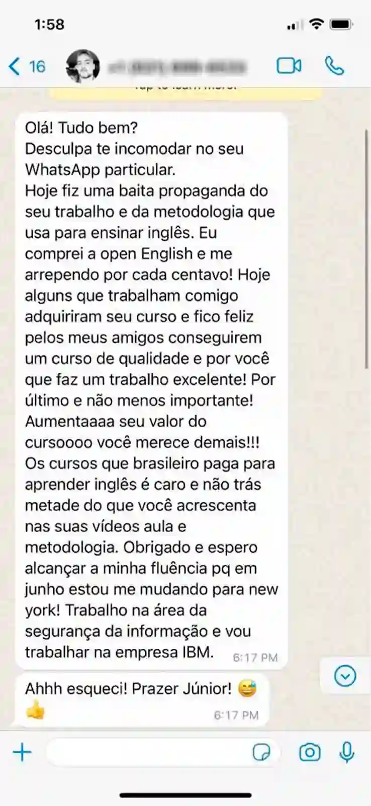 sexto depoimento sobre o curso ingles com a gringa: esse é o melhor curso de inglês que eu já comprei, e olha que antes do inglês com a gringa eu já havia comprado vários