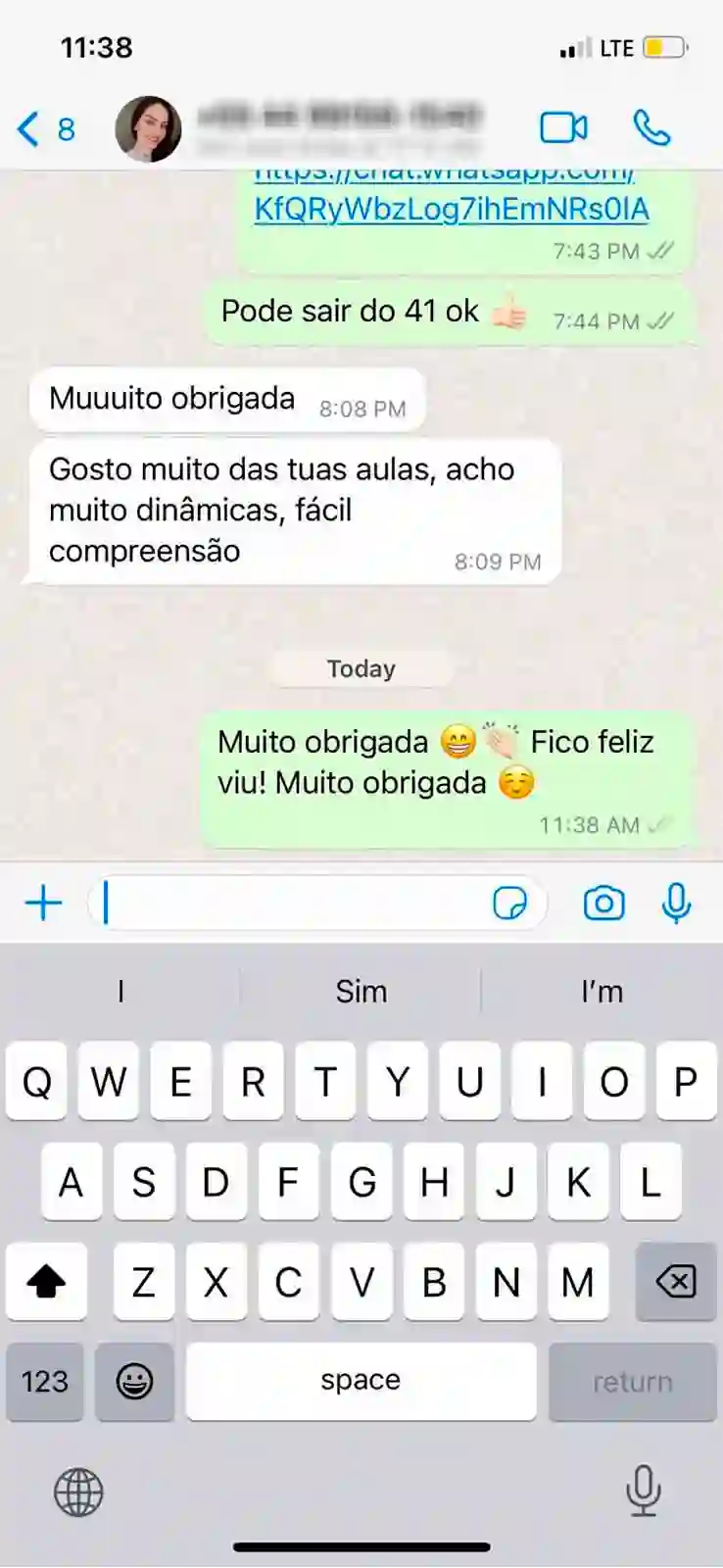 sétimo depoimento sobre o curso ingles com a gringa: gosto muito das suas aulas, são dinâmicas e de fácil compreensão